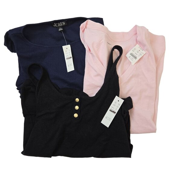 NWT J. Crew Bundle of 3 Tops T-Shirts and Tank Size Medium - Picture 1 of 10